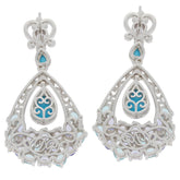 Sterling Silver Semi Mount Earrings Setting Cab Pear PE 9x6mm 4X3mm - Syzjewelry